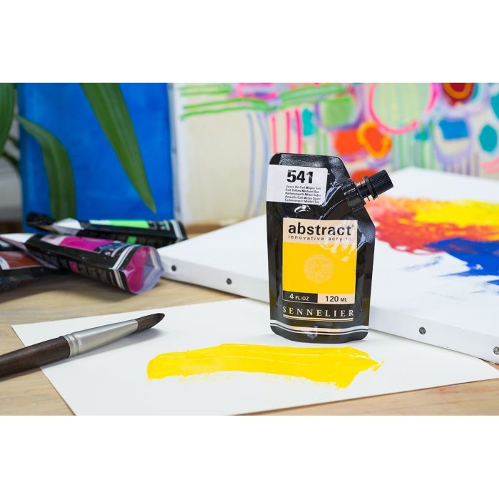 Краска акриловая Abstract Sennelier 120 мл Cadmium Yellow Medium Hue 541