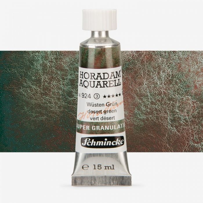 Супер гранулирующая акварель Schmincke - Horadam Aquarell Super Granulating  - Desert green 924, туба 15 мл