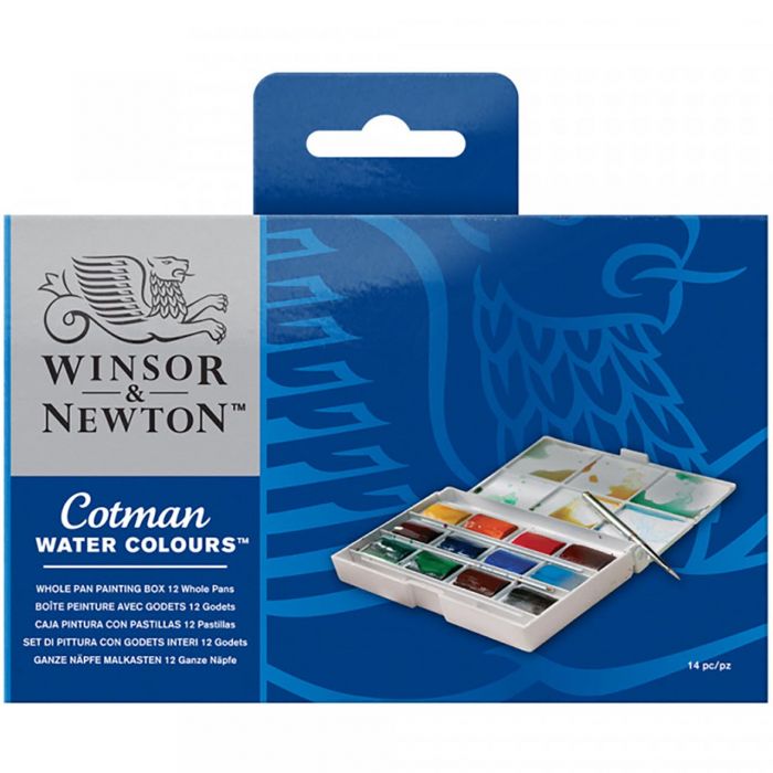 Акварельный набор для путешествий Winsor & Newton серия Cotman. 12 кюветок
