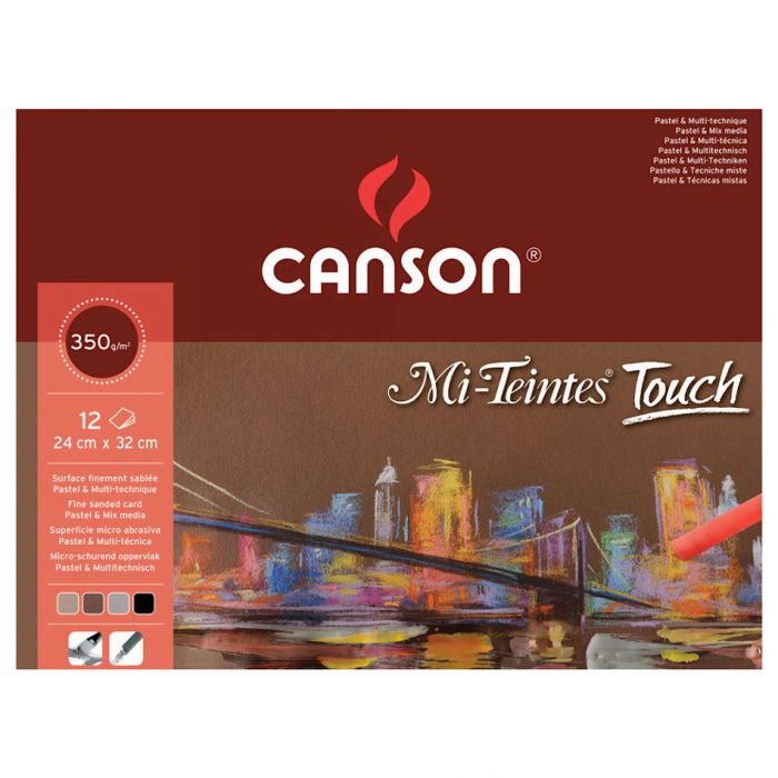 Профессиональная бумага для пастели Canson : Mi-Teintes Touch. 24х32см, 350 г/м, 12л.