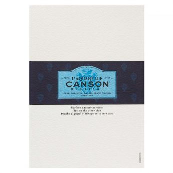 Профессиональная акварельная бумага Canson : Heritage. A5, 300 г/м, фактура грубая. Образец, на 1 заказ.