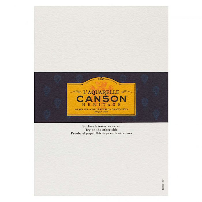Профессиональная акварельная бумага Canson : Heritage. A5, 300 г/м, Cold Pressed . Образец, на 1 заказ.