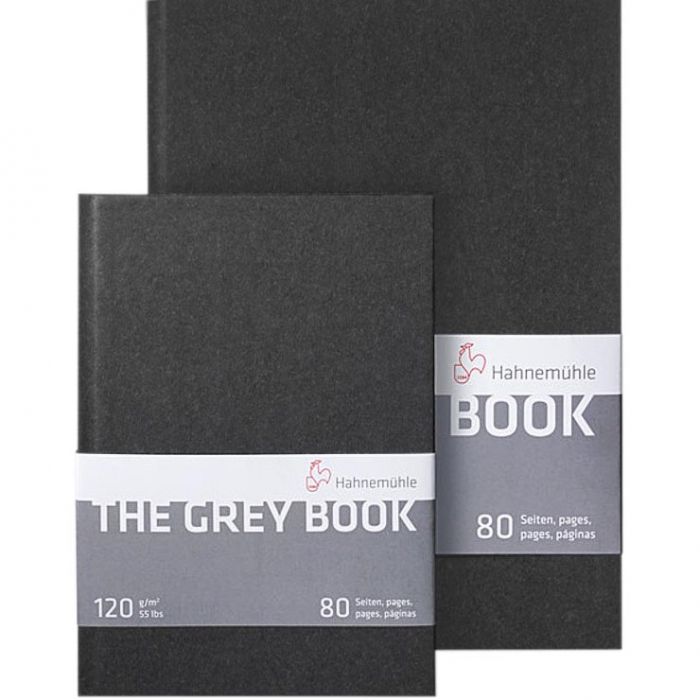 Скетчбук Hahnemuhle Grey со светло-серой бумагой. Размер A5 (15х21), 120 гр., 40 л. - 80 стр.