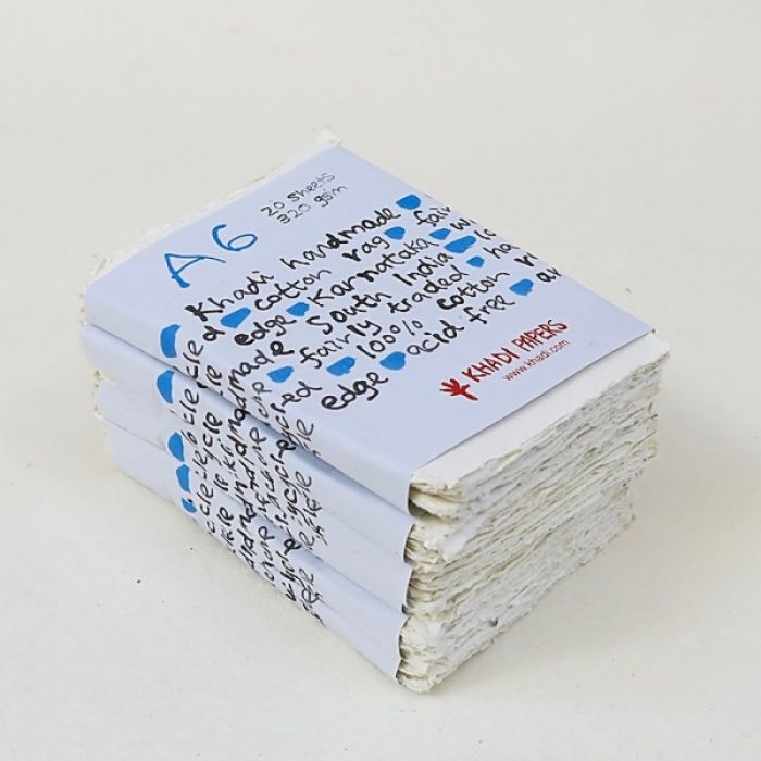 Набор акварельной бумаги KHADI. 100% хлопок Фактура ROUGH, 320 гр. Размер 11х15 см. 20 листов