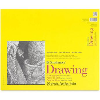 Strathmore бумага для рисунка и графики - Drawing Pad, серия 300, medium, 50 листов, 36 x 43 см, 114 г/м (склейка)