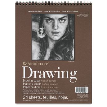 Strathmore бумага для рисунка и графики - Drawing Pad, серия 400, medium, 24 листа, 20 x 25 см, 130 г/м (на спирали)