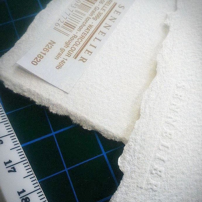 Бумага для акварели Sennelier блок 20 листов - 51 х 36 см. 100% хлопок Cold Pressed (среднее зерно) 300 г/м