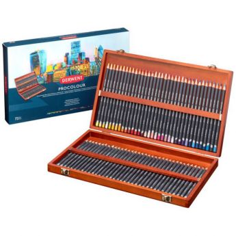 Набор цветных карандашей Derwent Procolour в деревянной коробке. 72 цвета
