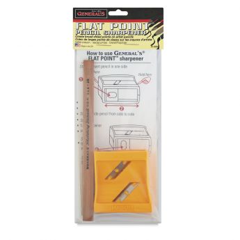 Точилка General Flat Point Sharpener для плоского графитного карандаша General Flat Sketching 531 (в наборе с карандашом) 