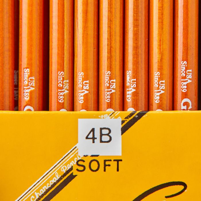 Угольные карандаши General (Дженерал) 2B Medium, 4B Soft, 6B Extra Soft, упаковка 72 шт.