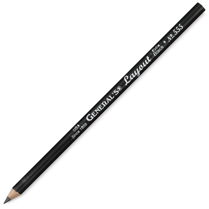 Графитный карандаш General Layout 555, экстра черный