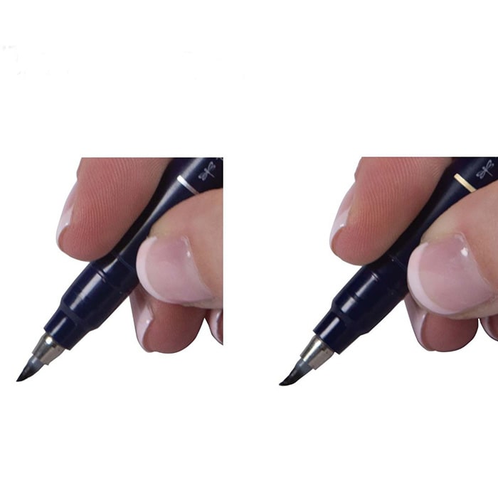 Ручка кисть Tombow Fudenosuke Brush Pen - набор 2 шт. с мягким и твердым наконечником