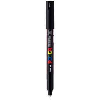 Uni Posca Paint Marker PC-1MR Black (черный) Ultra-Fine (ультра тонкий наконечник)  0.7 mm 