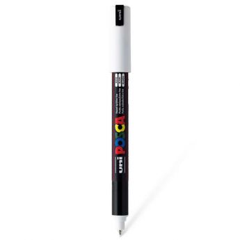 Uni Posca Paint Marker PC-1MR White (белый) Ultra-Fine (ультра тонкий наконечник)  0.7 mm 