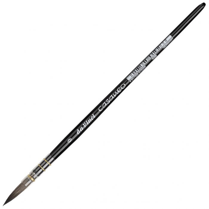Кисть для акварели Da Vinci Casaneo, сер. 498, № 0, синтетика, деревянная ручка, французское крепление