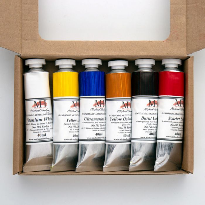 Масляные краски MICHAEL HARDING. Набор "Introductory Set" 6 цветов по 40 мл