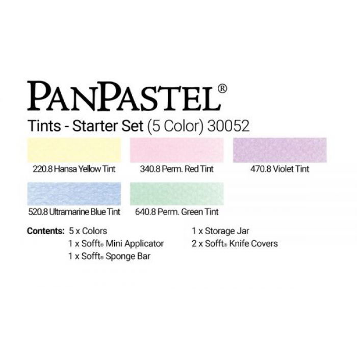 PanPastel набор Starter Set - Tints (5 цветов), инструменты и коробка для хранения (30052)