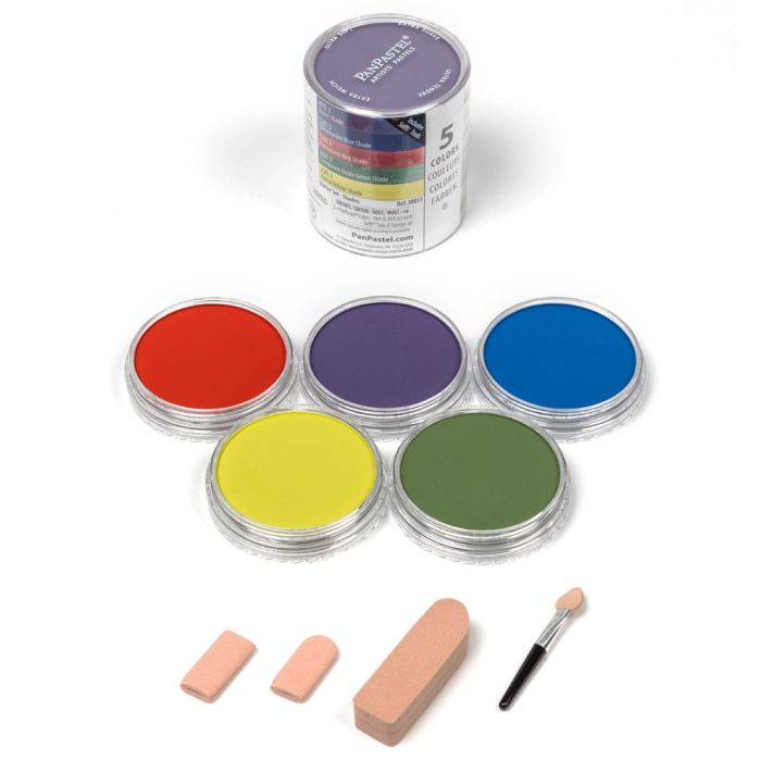 PanPastel набор Starter Set - Shades (5 цветов), инструменты и коробка для хранения (30053)
