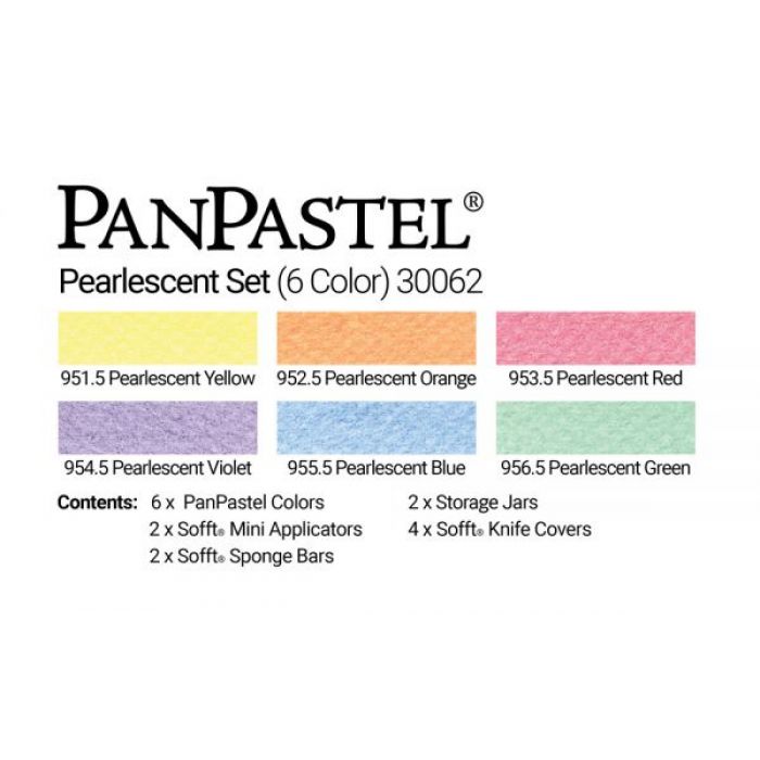PanPastel набор Pearlescents set (6 цветов), инструменты и коробка для хранения (30062)