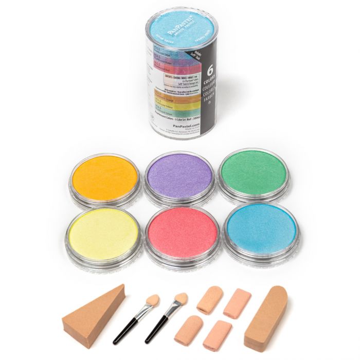 PanPastel набор Pearlescents set (6 цветов), инструменты и коробка для хранения (30062)