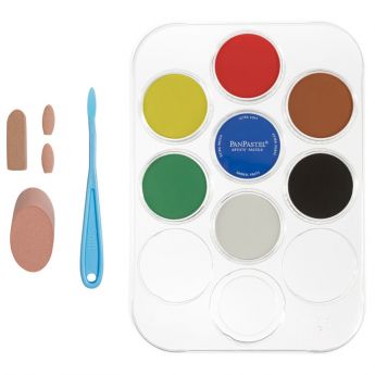 PanPastel набор Basic Colors kit (7 цветов), инструменты и палитра с крышкой (30071)