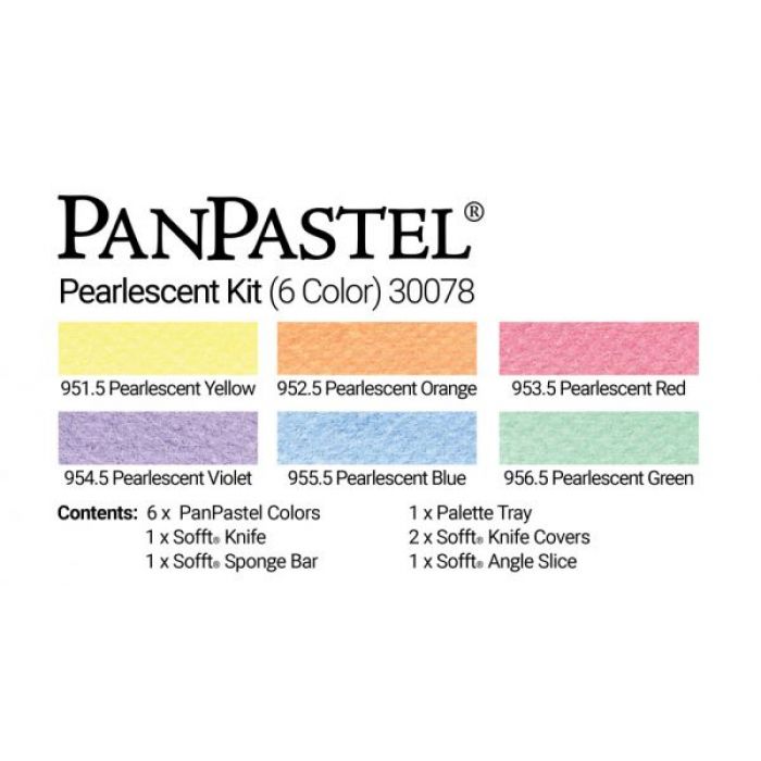 PanPastel набор Pearlescents kit (6 цветов), инструменты и палитра с крышкой (30078)