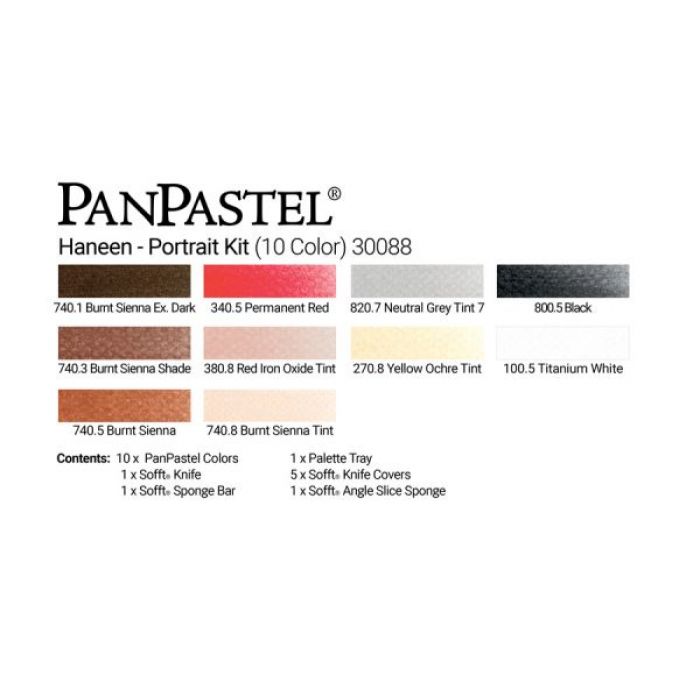 PanPastel набор Haneen - Portrait Arabic Language kit (10 цветов), инструменты и палитра с крышкой (30088)