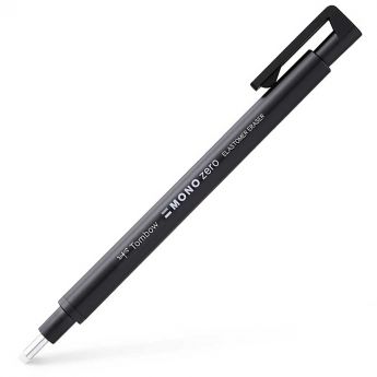 Ластик ручка Tombow Mono Zero с круглым стержнем наконечником 2.3 мм (Цвет черный)
