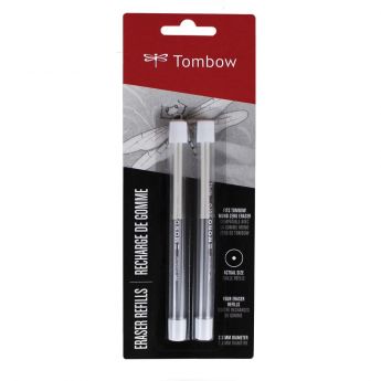 Запасной круглый ластик стержень для ручки Tombow Mono Zero 2.3 мм - 2 упаковки по 2 ластика