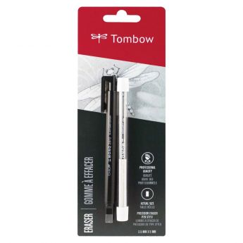 Ластик ручка Tombow Mono Zero (прямоугольный) с дополнительным стержнем наконечником 2.5 х 5 мм (Цвет черный)