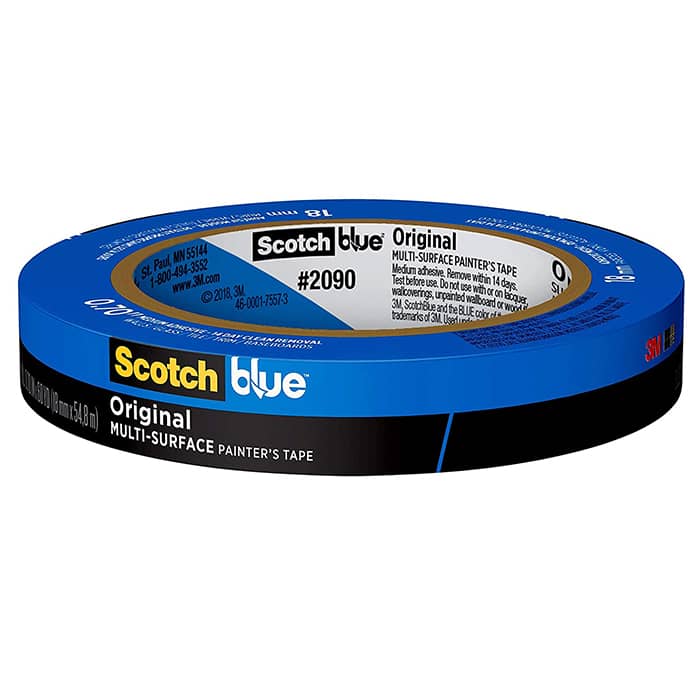  ScotchBlue скотч (клейкая лента), производитель 3M. Для закрепления бумаги для акварели, графики и рисунка, 1,9 см х 55 м. (Blue) - 2090