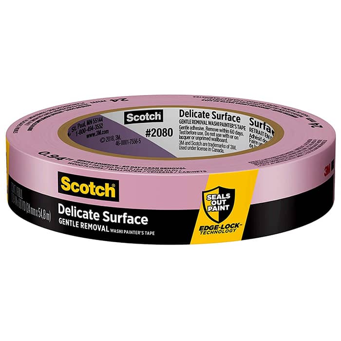  Scotch Delicate Surfaces скотч (клейкая лента), производитель 3M. Для деликатных поверхностей, 2,54 см х 55 м. (Pink) - 2080